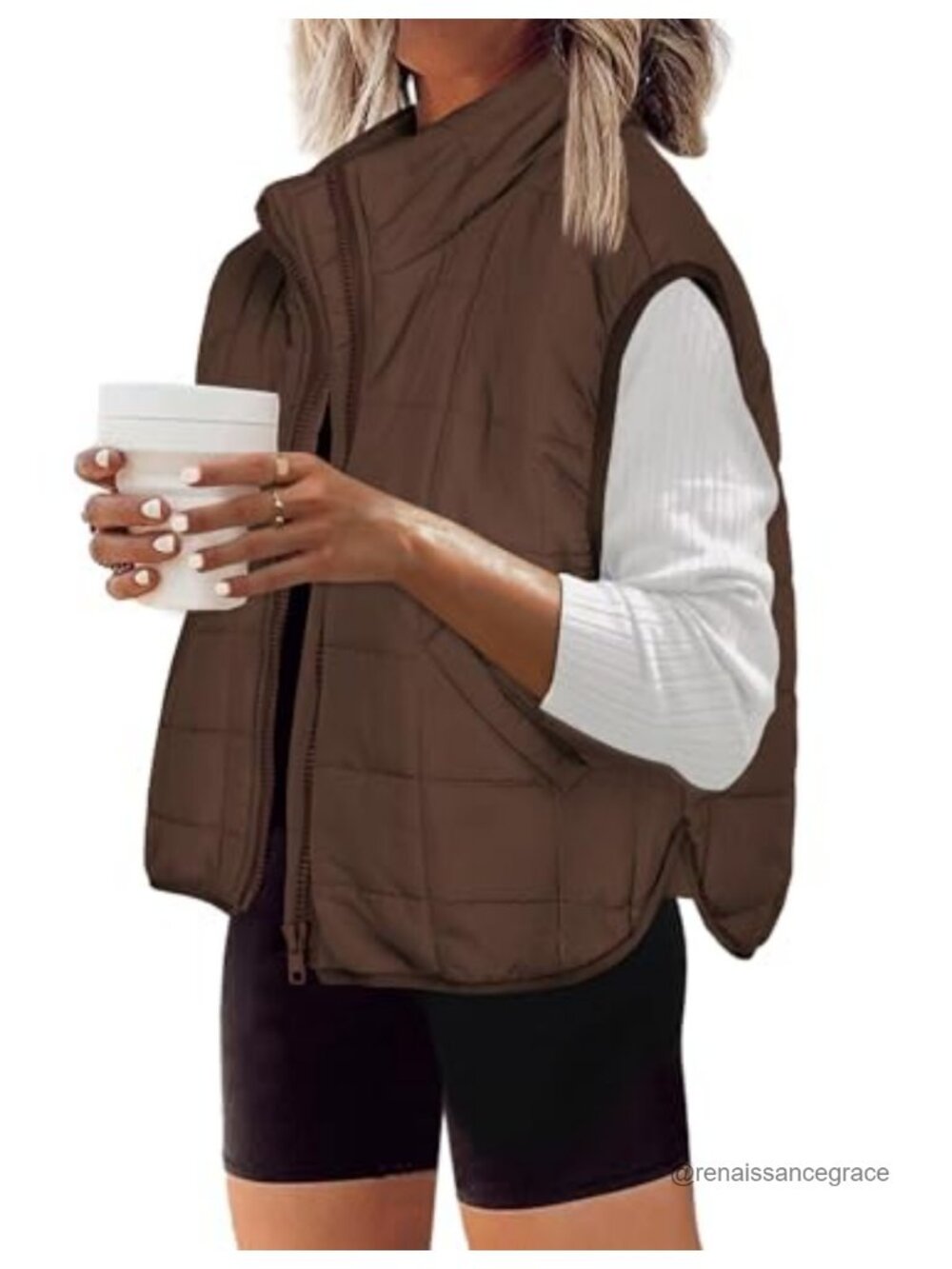 Zeagoo Womens Zip Up Quilted Puffer Vest Sleeveless Winter Outerwear